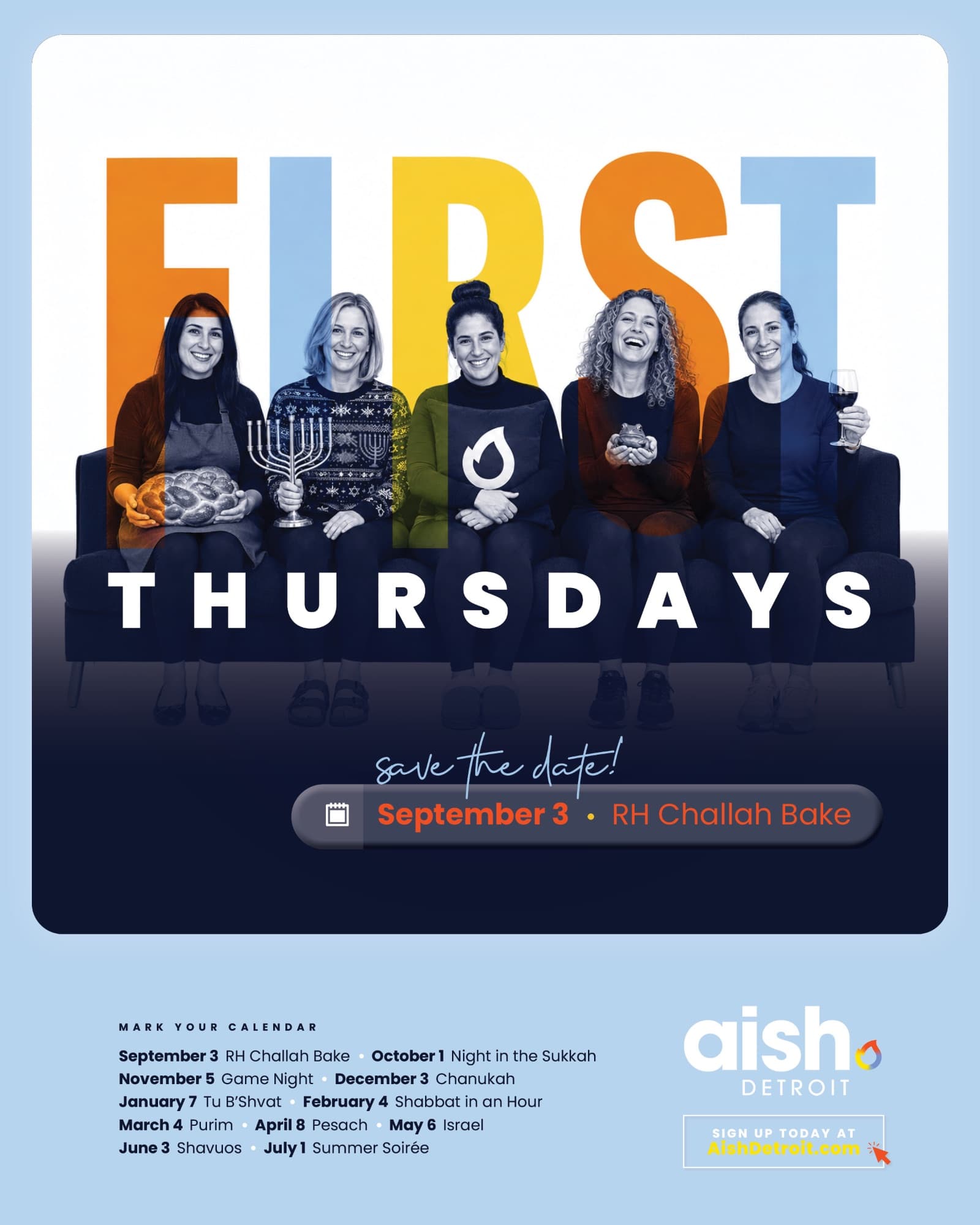 First Thursdays - Rosh Hashana Challah Bake flyer